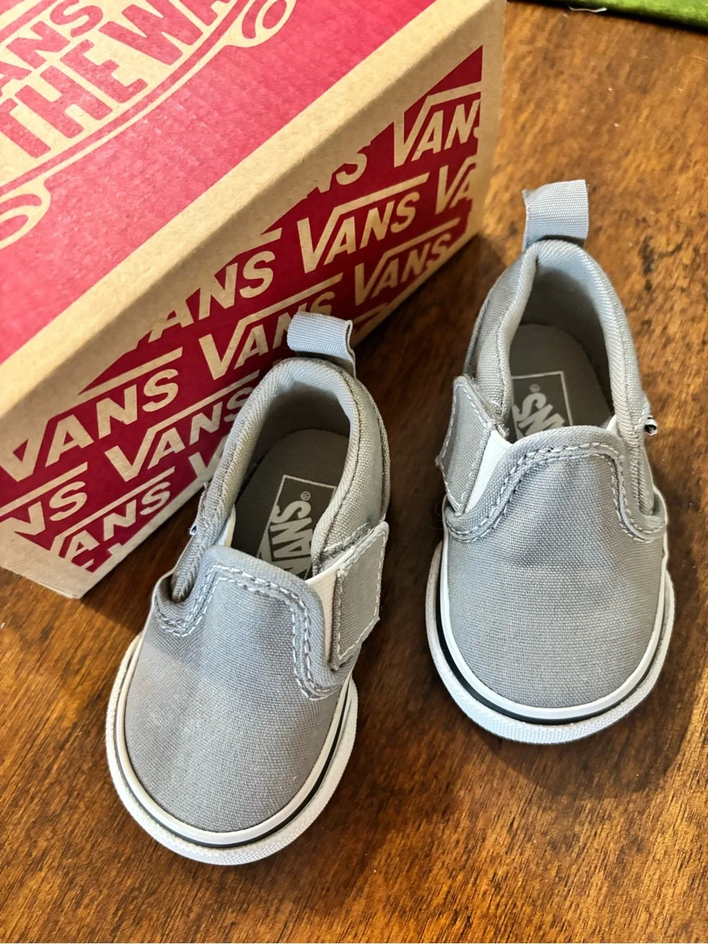 Vans Infant Slip-On Canvas Shoes - Light Gray